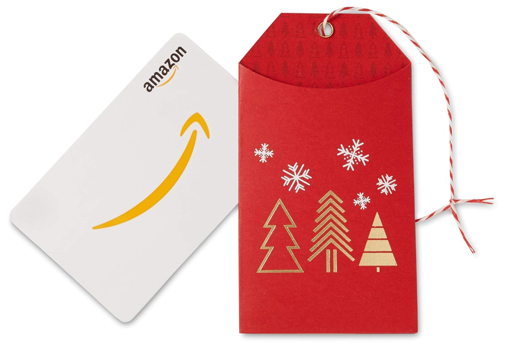 Gift Card in a Red Holiday Tig